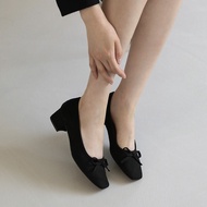 [SAPPUN] Owena Square Ribbon Pumps Heels (4cm)