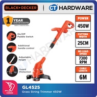 BLACK & DECKER GL4525 STRING TRIMMER 25CM 450W 7300RPM  ( GRASS TRIMMER )
