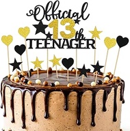 Pack of 13 13th Birthday Cake Toppers, Cake Decoration for Boys Girls Teenagers, Official 13th Teena