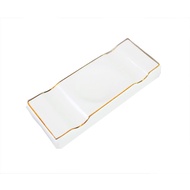 High-end Gold Edge Ceramic Chopstick Holder Restaurant Chopstick Holder Spoon Holder Style Club Chopstick Pillo