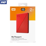 WD External Harddisk 2TB ฮาร์ดดิสก์แบบพกพา My Passport, USB 3.0 External HDD 2.5" (WDBYVG0020BRD-WESN) สีแดง ประกัน 3ปี 2 TB