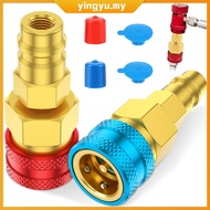 2 Pcs R1234yf to R134a Adapter Practical R1234yf Quick Coupler Adapter with Rubber Seal for AC Repai