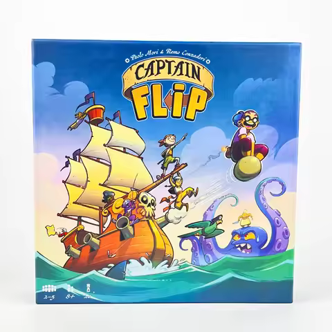 Captain Flip - Board Games - Strategy Games - 2-6 Players Fun Family Card Game for family - Fast-Pac