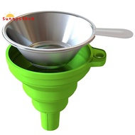 3D Printer Accessories Silicone Collapsible Funnel with Stainless Steel Resin Filter Cup for SLA DLP