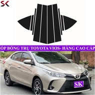 Glossy black door pillar cover for TOYOTA VIOS 2014-2025 [Best material], VIOS car door pillar stick