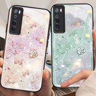 DMY case flower huawei nova7 nova5i nova3i nova3 nova2 i nova11 nova10 nova9 nova8 nova7 I nova4 e y9 y7 y7a pro se prime 2019 lite tempered glass case