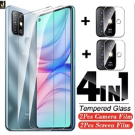 4-in-1 Xiaomi Poco X3 GT NFC X2 M3 F3 F2 F1 M2 X3 Pro F3 GT HD Clear Tempered Glass Screen Protector