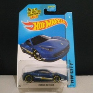 Hot Wheels Ferrari 458 ITALIA Blue Old US Card Free Protector