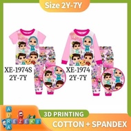 [2Y-7Y] Caluby Omar Hana Baju Kids Girl Children Pyjamas Girls Toddler Pyjamas Baju Tidur Baby Cloth