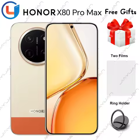 Original Honor X80 Pro Max Mobile Phone 6.8" 120Hz Display Snapdragon 6 Gen 5 Camera 50MP Big Batter