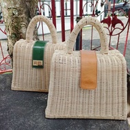 MAGARY BAGS L-Shaped Organizer/ Rattan Bag/ Rattan Bag/ Leather Bag/ Bali Rattan Bag/ Bali Rattan Ba