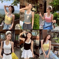 Firewire Tank Top With Additional Spaghetti Straps There Is A Water Fountain. Pastel Color'fy1841