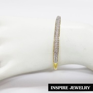 Inspire Jewelry Design Bracelet With Swiss Diamonds Work 1 24K Gold Plated Case With Velvet Bag