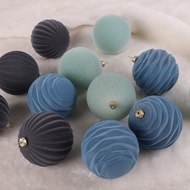 8cm Christmas ball pendant velvet Christmas ball fairy tale decoration Christmas ball Morandi Christ