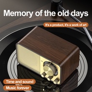 New JY66Vintage Bluetooth Speaker Wooden Retro Home Outdoor Radio Subwoofer Card Slot Speaker