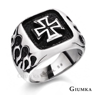 GIUMKA.Ring.Dark Cross.Street.Customized Lettering