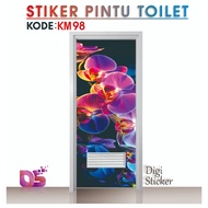 Premium Toilet Door Sticker 60cmx190cm 70cmx200cm Elegant Premium Floral Motif Sticker Digi Sticker 