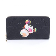 【二手】LOUIS VUITTONLV x TM Zippy 熊貓錢包 M14160 黑色皮革 LV x TM Zippy 女士錢包 二手 A