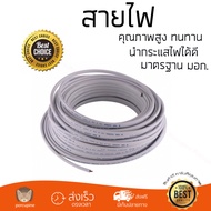 สายไฟ สายไฟฟ้า คุณภาพสูง  สายไฟ VAF NATION 2x6 SQ.MM 50M ขาว  NATION  VAF 2x6 SQ.MM 50M นำกระแสไฟได้