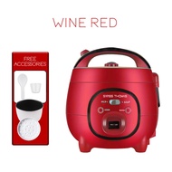 MurahLiving Swiss Thomas 1.8L Electric Rice Cooker Non Stick Aluminium Inner Pot with Steamer Penguk