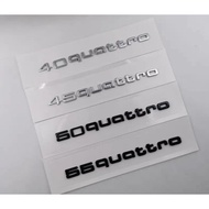 Audi 55quattro ABS Car Rear Trunk Sticker Emblem Badge Decals  A5 A6 A7 A8 Q5 SQ5 Q7 Q8 55/50/40/45Q