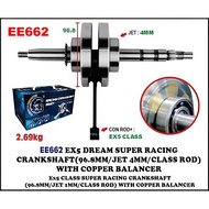 STRONGER CHARACTER RACING CRANKSHAFT WITH COPPER BALANCER EX5 DREAM (WAVE125 96.8MM MODIFY) - JET 4M
