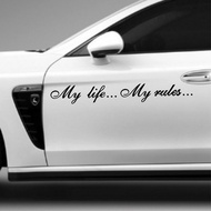 My Life Art Letter Car Decal... My Rules..."