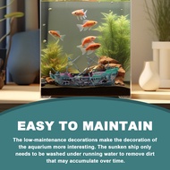 Large Aquarium Shipwreck Decor Boat Plastic Set Resin Ship Fish Tank Ornaments for Aquarium Decor Ac