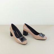 Black square buckle patent leather high heels, size 40 Enako TP13378