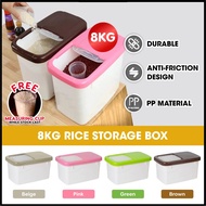 7.5kg/10kg Rice Storage Box Rice Dispenser Grain Flour Herbs Food Container Kitchen Organizer Tong B