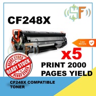 5 UNITS Compatible CF248X / 248X/48x 248X / 48x Toner Cartridge for LaserJet Pro M15 Series / M28 Pr