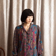 雪紡襯衫 古着【初戀販賣所】Vintage 花襯衫 A747