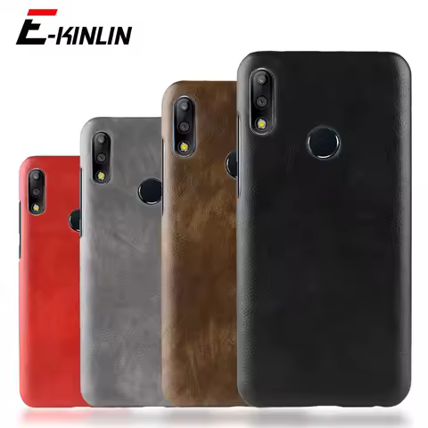 Litchi Leather Hard PC Phone Case For Asus ZenFone Max Pro M1 M2 ZB630KL ZB631KL ZB633KL ZB602KL Ult