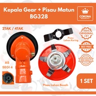 MESIN Gear Case Head + Knife Matun BG 328 Lawn Mower Rice Weed Remover Tool 2 4 stroke GX31 GX35