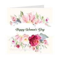 Women's Day card March 8 and October 20 with envelope - Small Gray card 9x9cm- 09-PN32