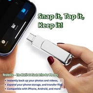 256GB ,高速USB手指 | USB, USB-C & Lightning 3合一插頭 | iPhone/Android/電腦全通用 | 1秒擴容、無痛過相 | 手機容量救星