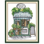 Cross Stitch Kit House Scenery Design 14CT/11CT Counted/Stamped Unprinted/Printed Fabric Cloth, Cross Stitch Complete Set with Pattern