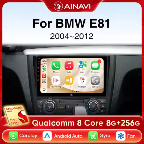Ainavi Car Radio For BMW 1 Series E81 E82 E87 E88 AT MT 2004 - 2012 Multimedia Player Android 13 Aut