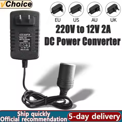 AC 110V/220V DC 12V 2A for Car Cigarette Lighter Power Adapter Socket 220V To 12 V Volt Charger Conv
