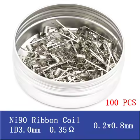 100 x Ni90 Ribbon Coil 0.35 Ohm