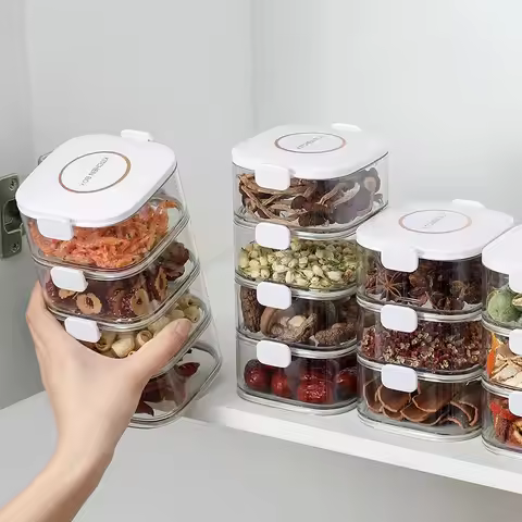 Home Storage Box Seasoning Box Home Seasoning Jar Salt Jar Seasoning Dry Ingredients Seasoning Food 