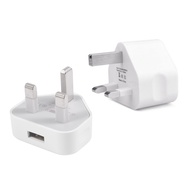 2 Pcs Universal USB Uk Plug 3 Pin Wall Charger Adapter with USB Ports Travel Charger for Phone - 1 P