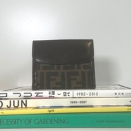 Fendi啡色老花皮革錢包皮革短夾 日本中古vintage