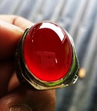 Natural batu akik Bacan Obi Merah super size kantoran mumbul