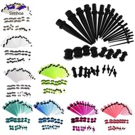 [Simhoa] 36 Pieces/  Gauges Stretching Kit Acrylic 14G-00G Expander Tapper  Body Jewelry