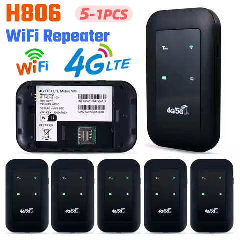 5-1PCS H806 4G LTE Router H806 150Mbps Signal Amplifier Network Expander Adaptor 3G/4G SIM Card Slot