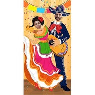 Cinco de Mayo Fiesta Couple Photo Door Banner for Supplies, Decoration, Mexican Theme Fiesta, Party 