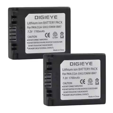 CGA-S002 Li-ion Battery for Panasonic Lumix DMC-FZ1,FZ2,FZ3,FZ4,FZ5,FZ10, FZ15,FZ20 Camera CGA-S002A