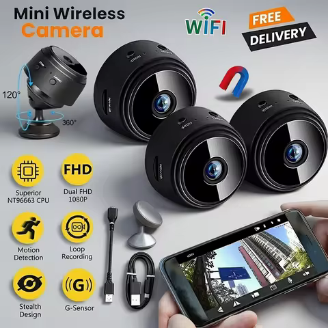 A9 WiFi Mini Camera Recorder Security Monitoring Wireless Video Mini Camera Recorder Voice Camera Sm
