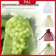 50Pcs Mesh Garden Bag Net Vegetable Grapes Fruit Protection Grow Bag Drawstring Net Mesh Against Ins